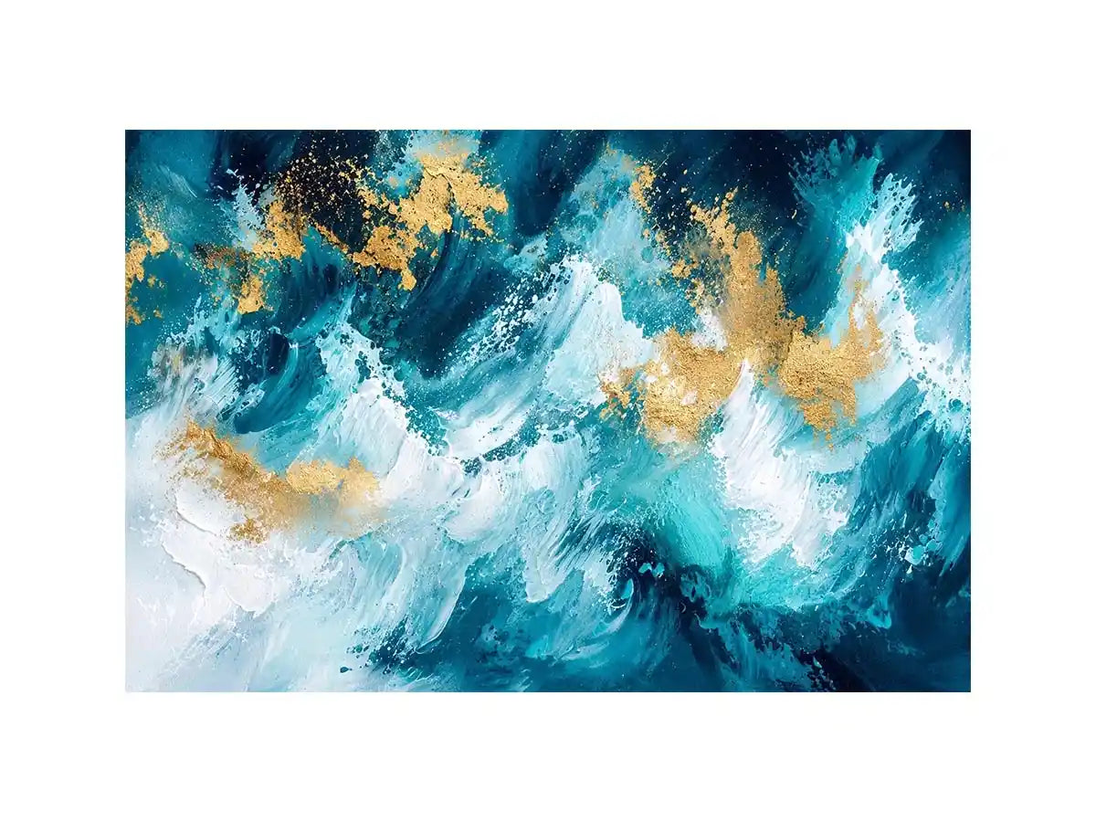 Oceanic waves and gilded splashes