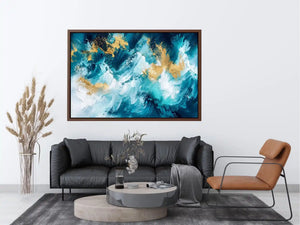 Oceanic waves and gilded splashes