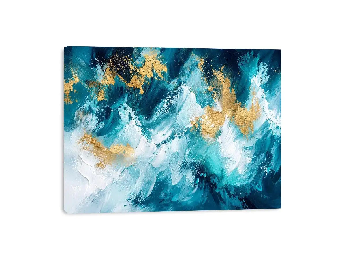 Oceanic waves and gilded splashes