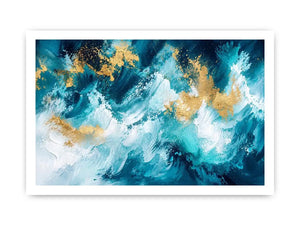 Oceanic waves and gilded splashes