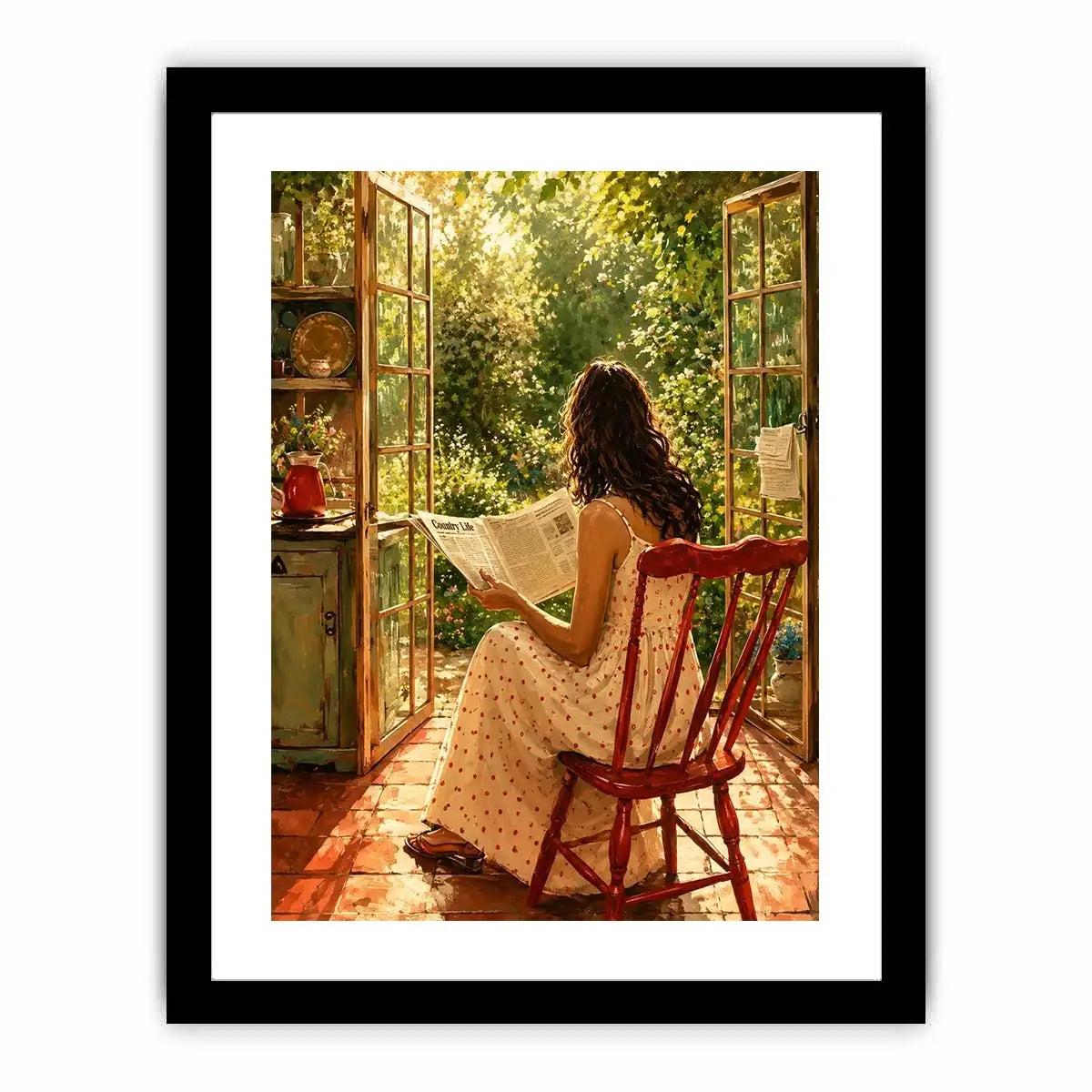 Morning calm in the garden view