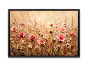 Dreamy wildflower meadow in soft pastels