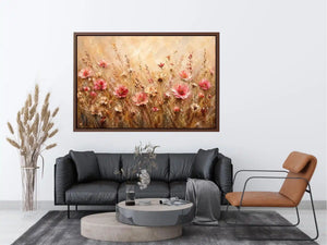 Dreamy wildflower meadow in soft pastels