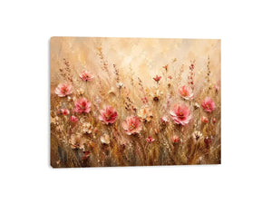 Dreamy wildflower meadow in soft pastels