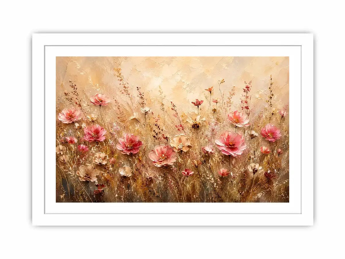 Dreamy wildflower meadow in soft pastels