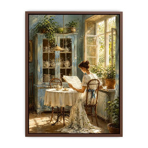 Cozy sunlit morning in vintage nook
