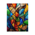 Vibrant stained glass mosaic pattern