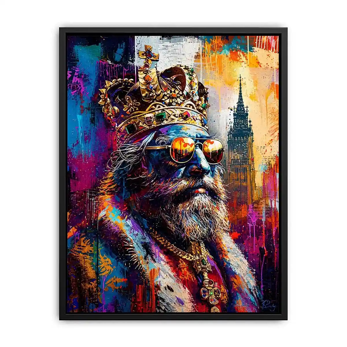 Regal king of urban pop art