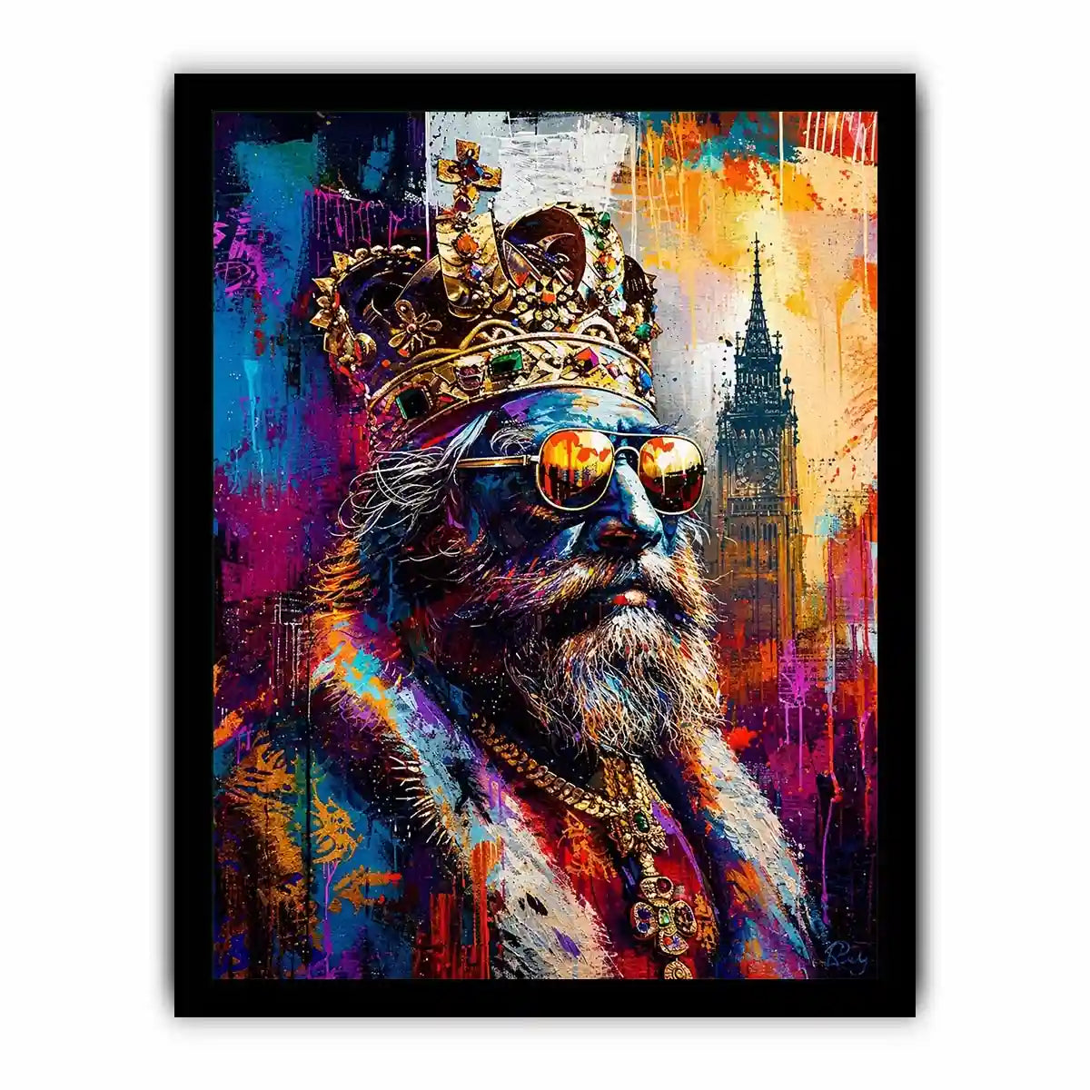 Regal king of urban pop art