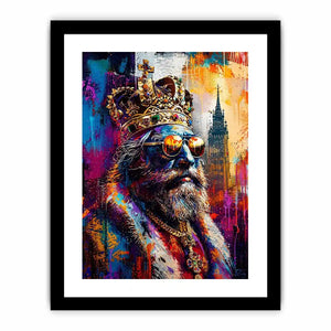 Regal king of urban pop art