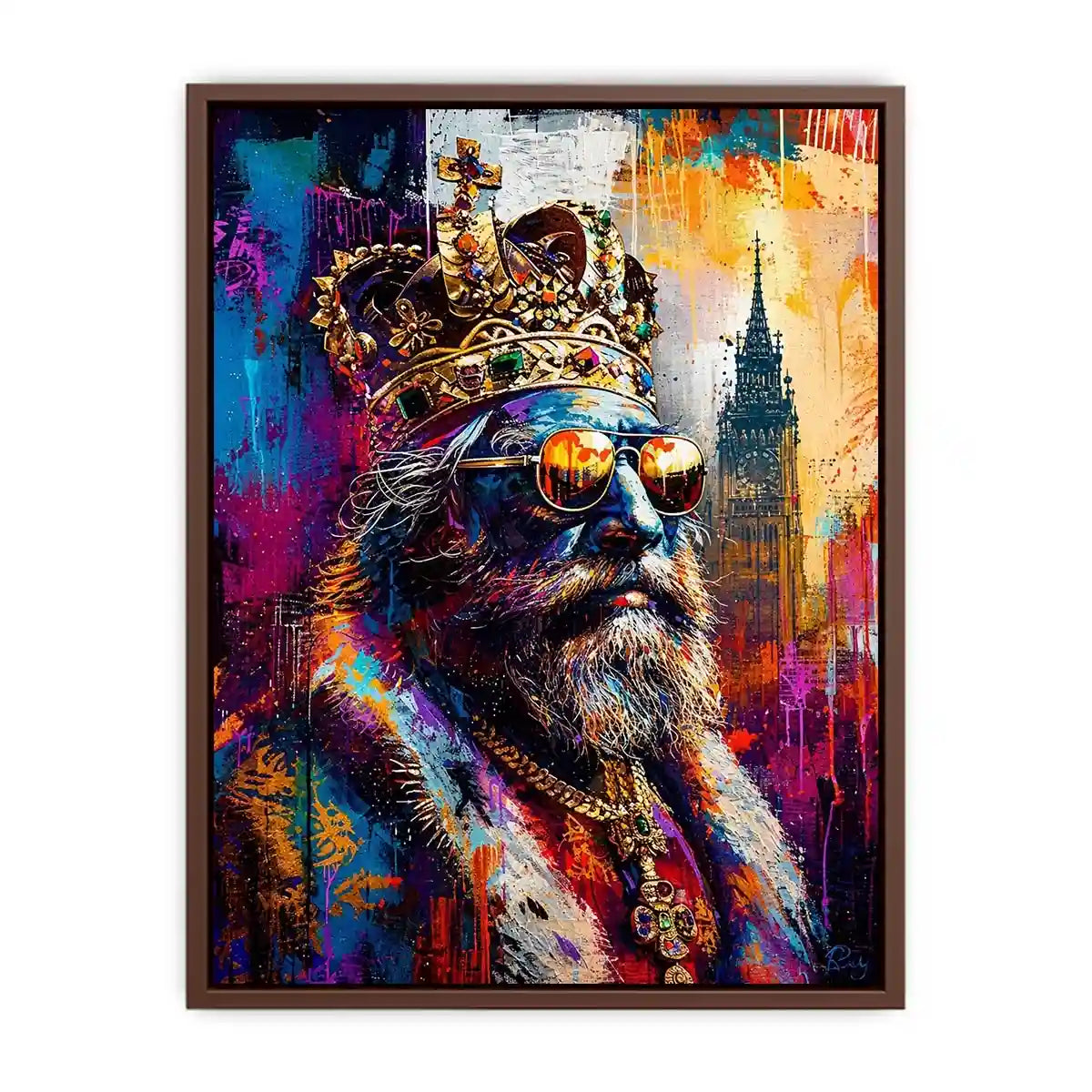 Regal king of urban pop art