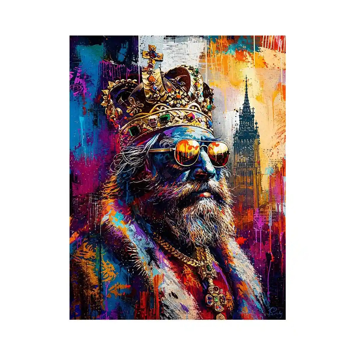 Regal king of urban pop art
