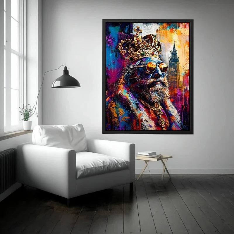 Regal king of urban pop art