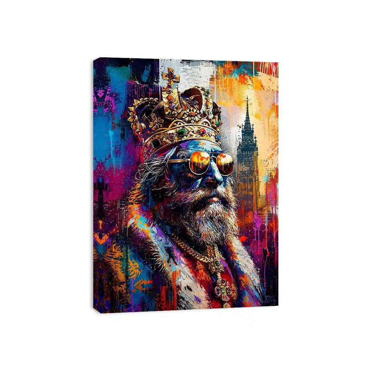 Regal king of urban pop art