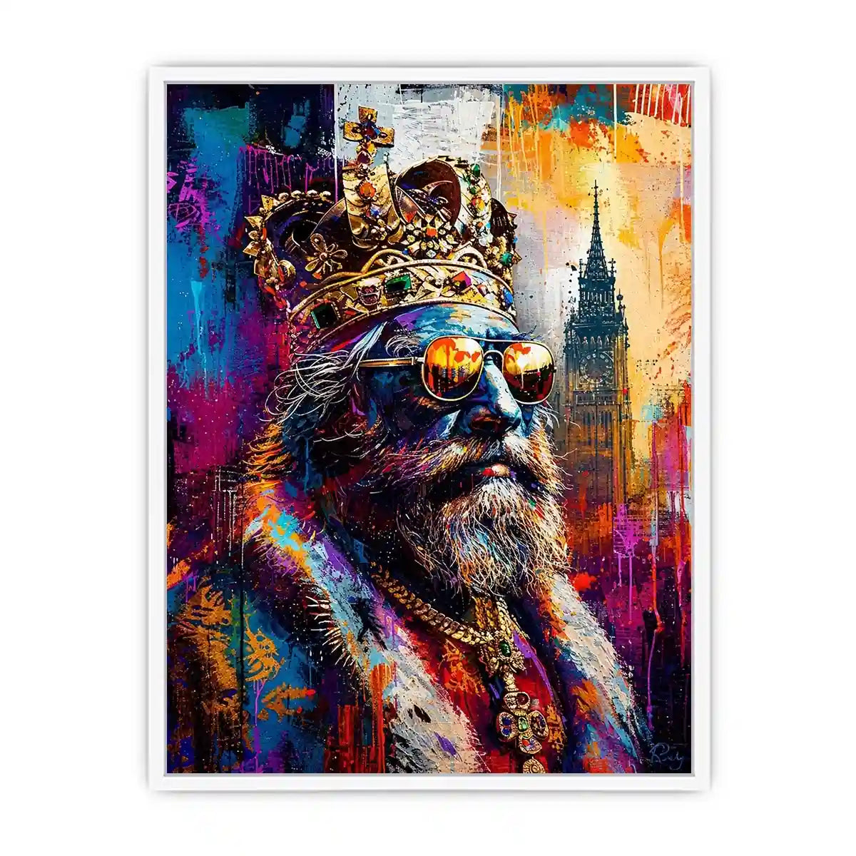 Regal king of urban pop art