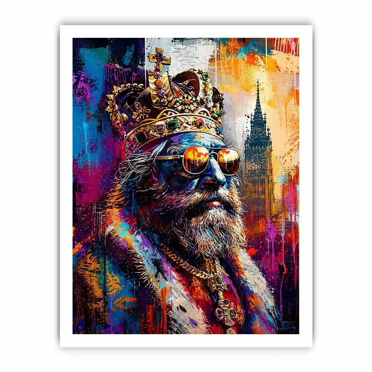 Regal king of urban pop art