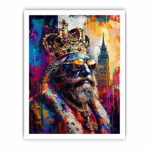 Regal king of urban pop art