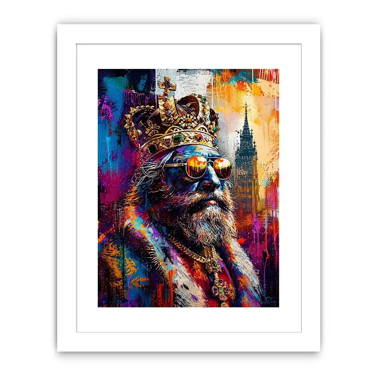 Regal king of urban pop art
