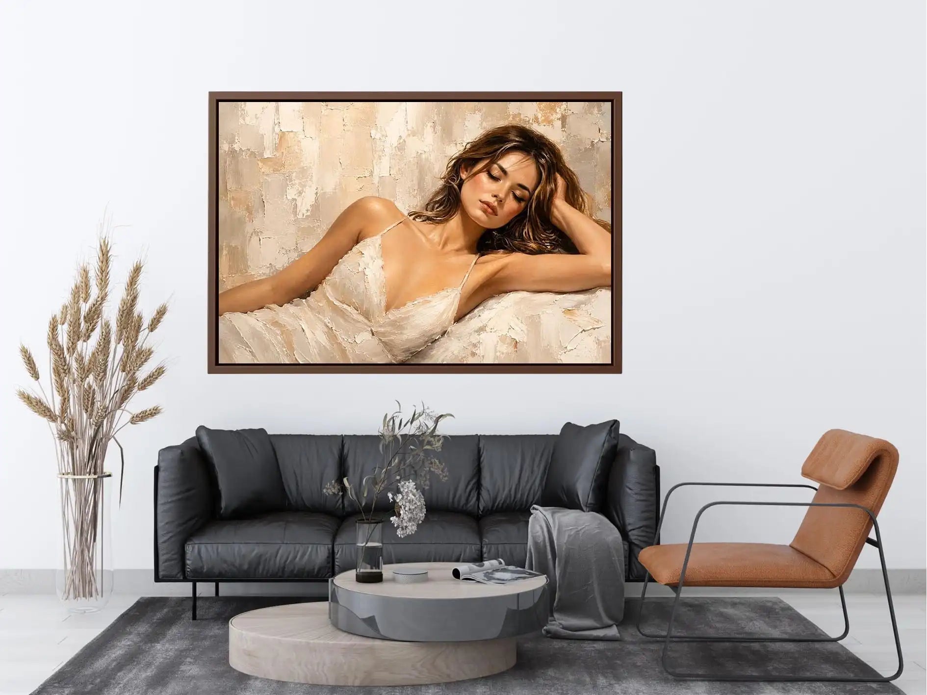 Serene repose in warm tones