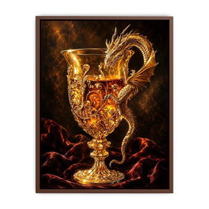 Golden goblet and dragon guardian
