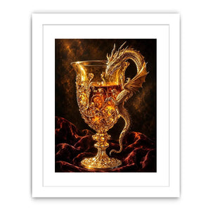 Golden goblet and dragon guardian