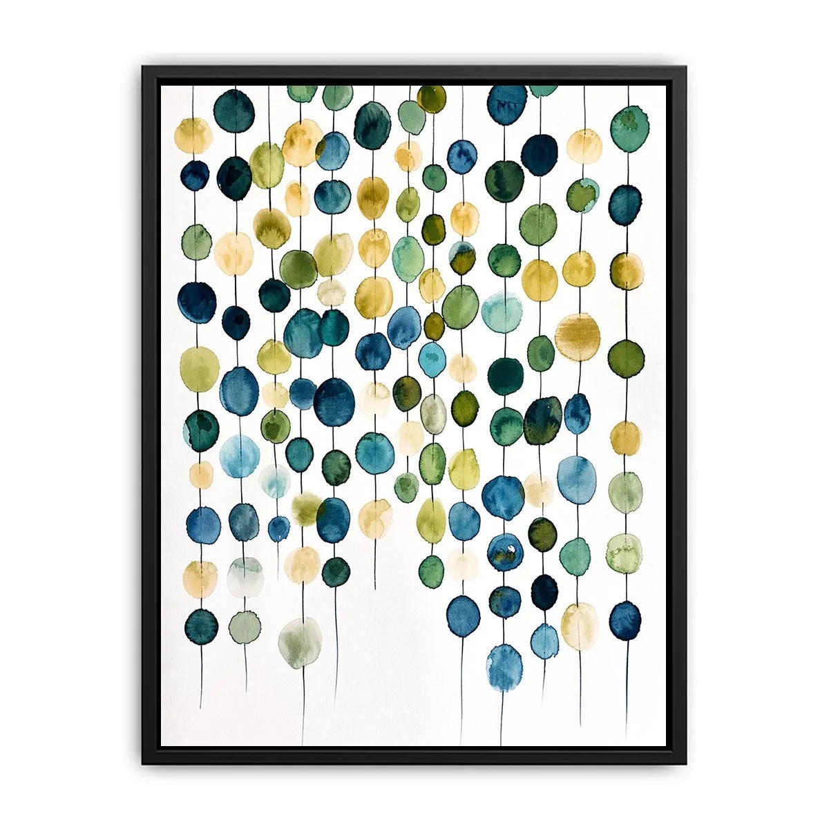 Watercolor garland of soft circles