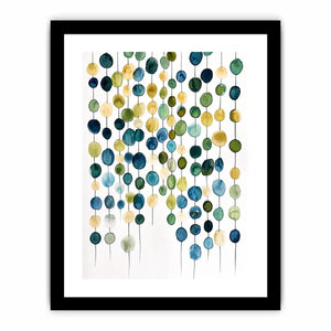 Watercolor garland of soft circles