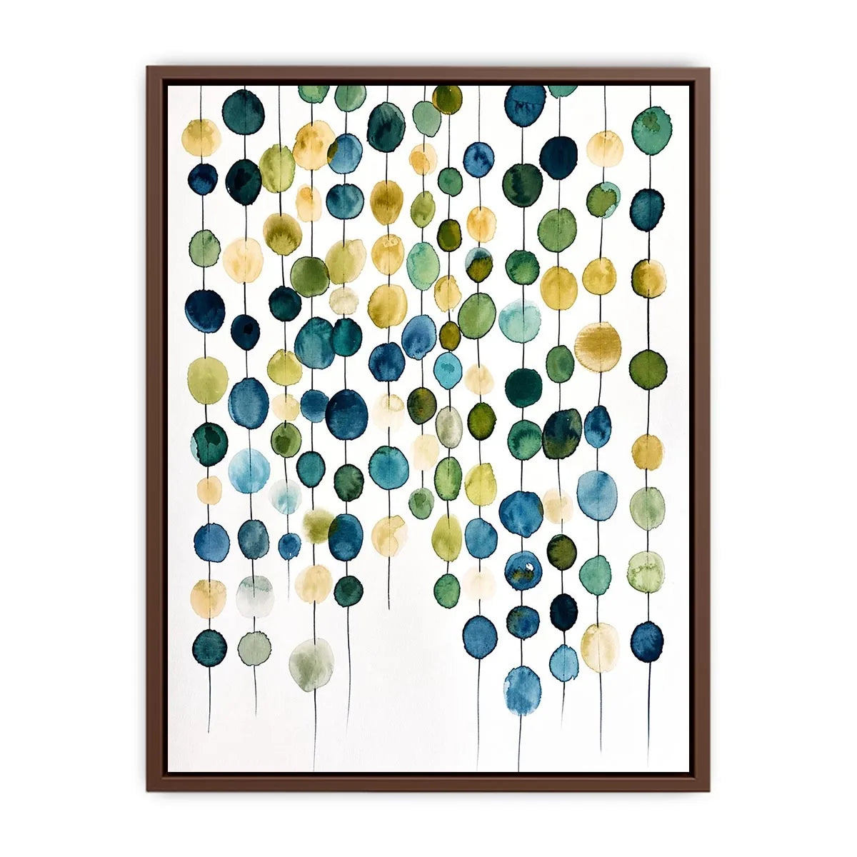 Watercolor garland of soft circles