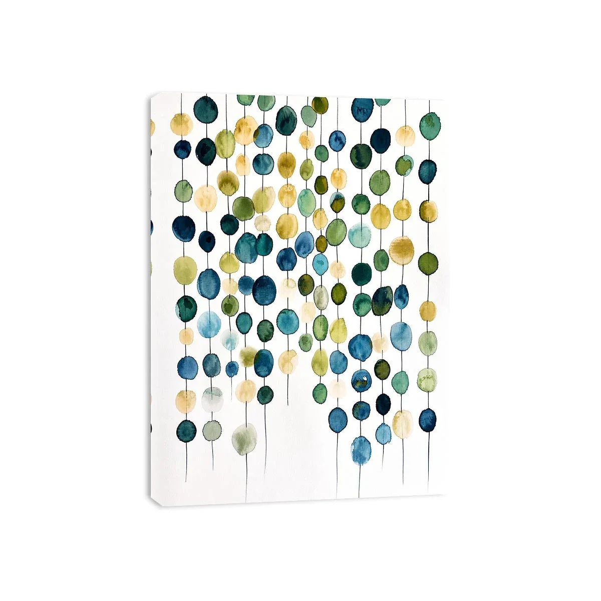 Watercolor garland of soft circles