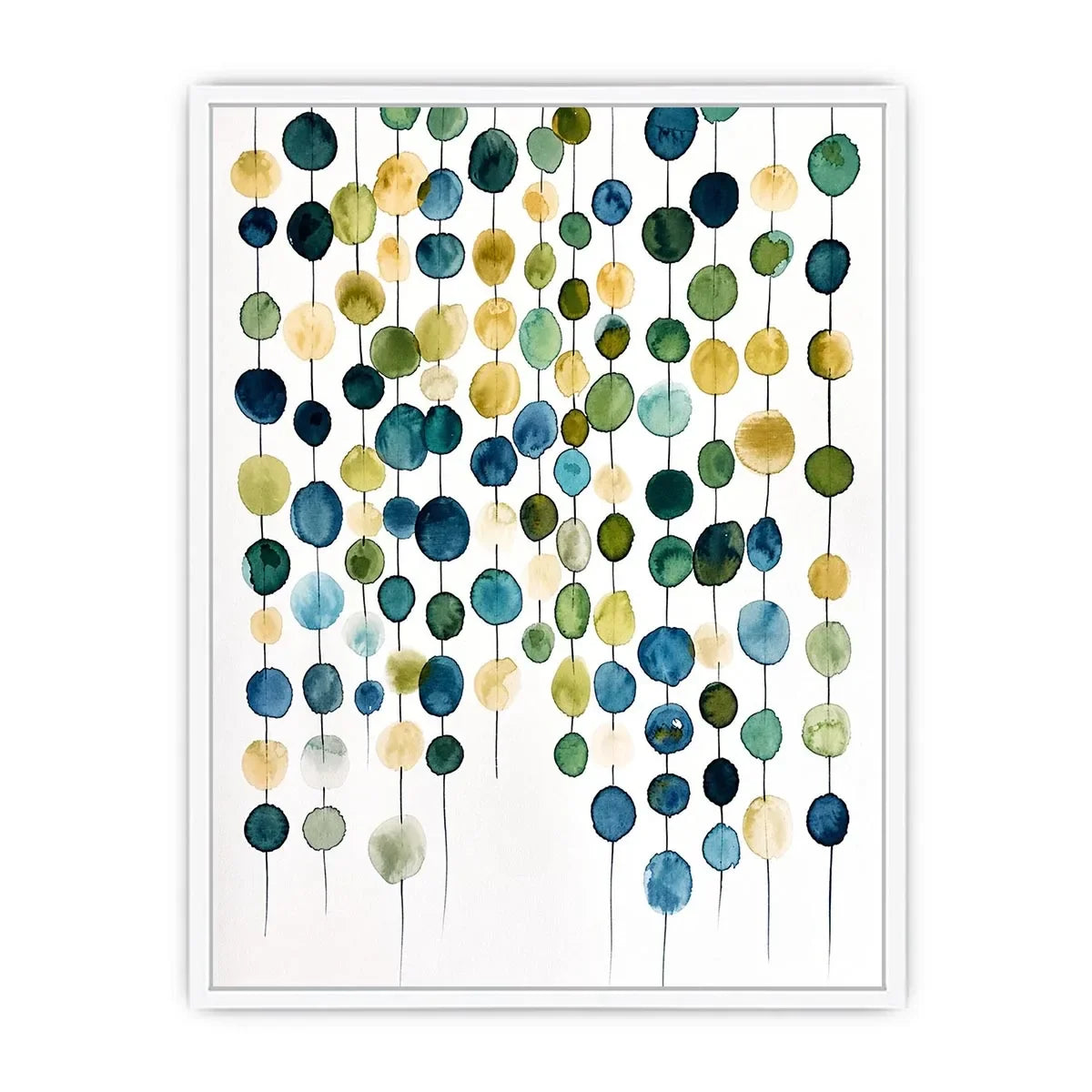 Watercolor garland of soft circles