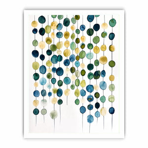 Watercolor garland of soft circles