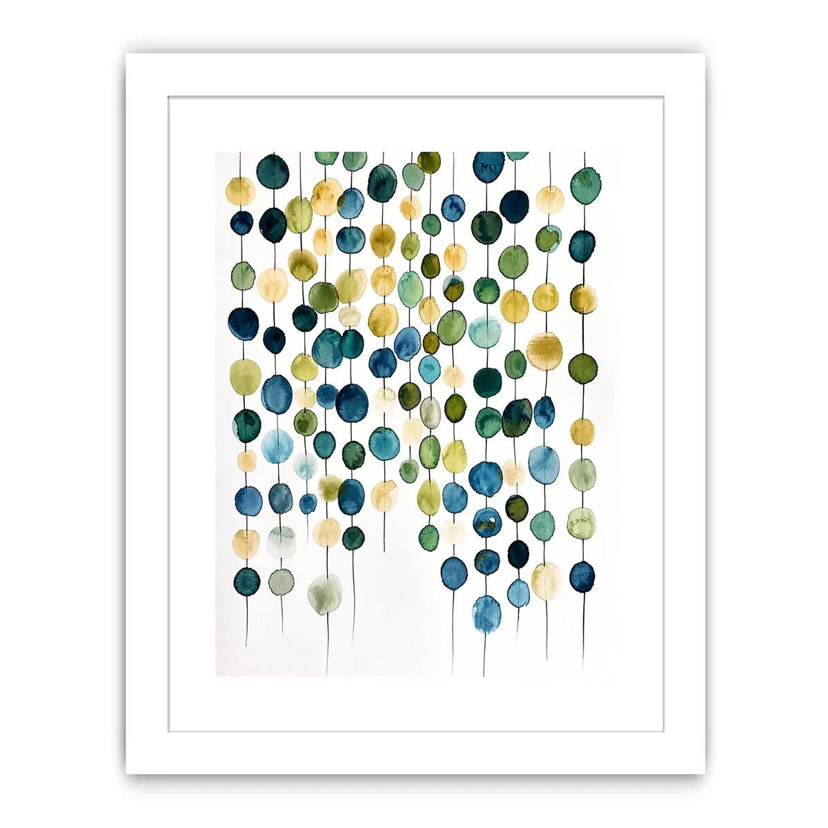 Watercolor garland of soft circles