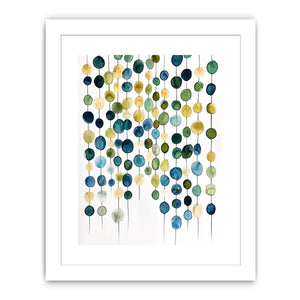 Watercolor garland of soft circles