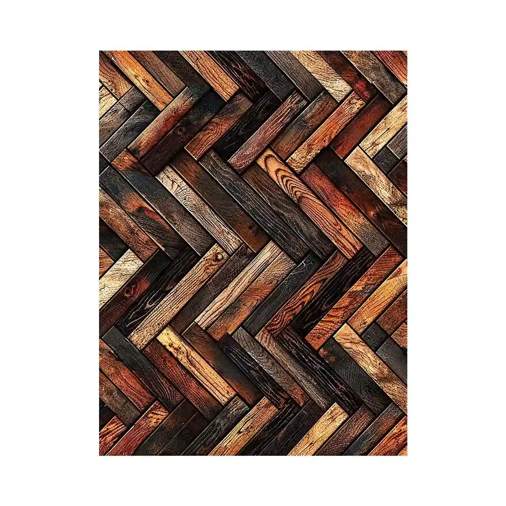 Warm herringbone pattern wall art for fashion gallery wall texture and visual balance