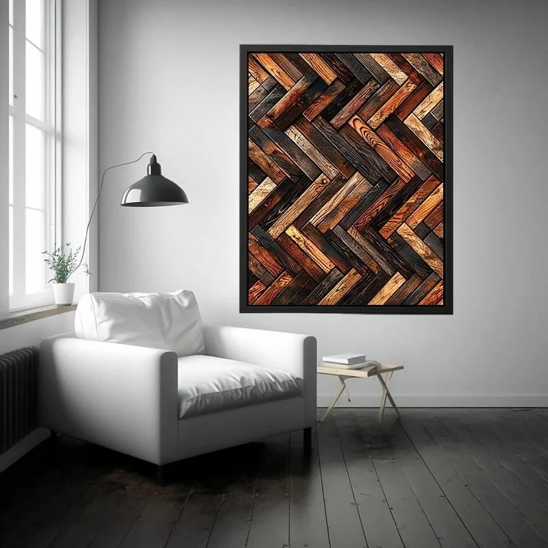 Warm herringbone wood texture background
