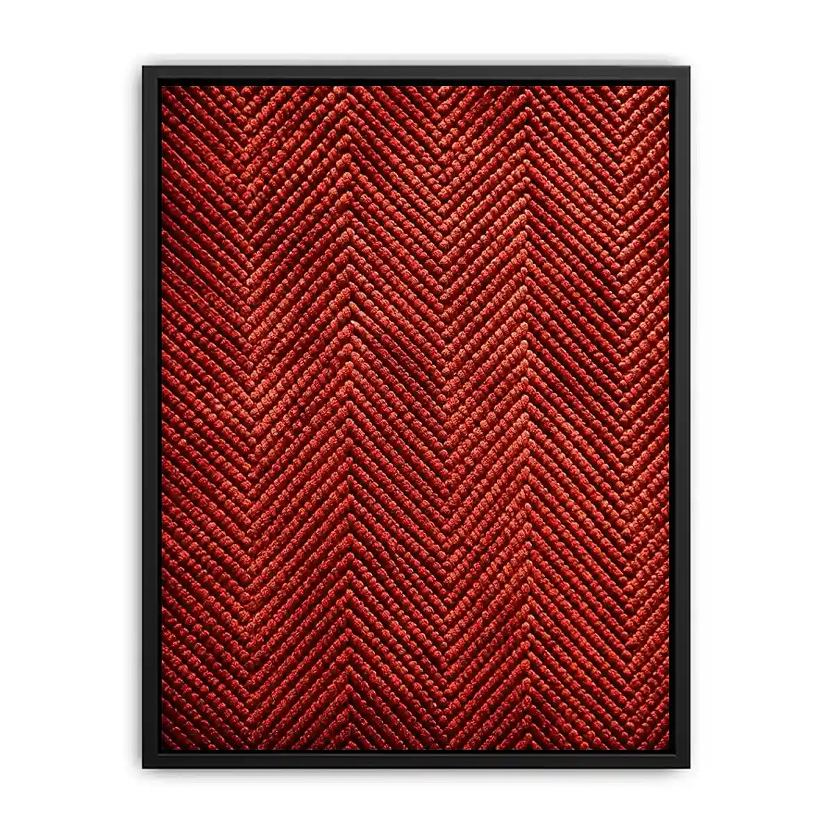 Textured herringbone in deep red