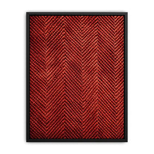Textured herringbone in deep red