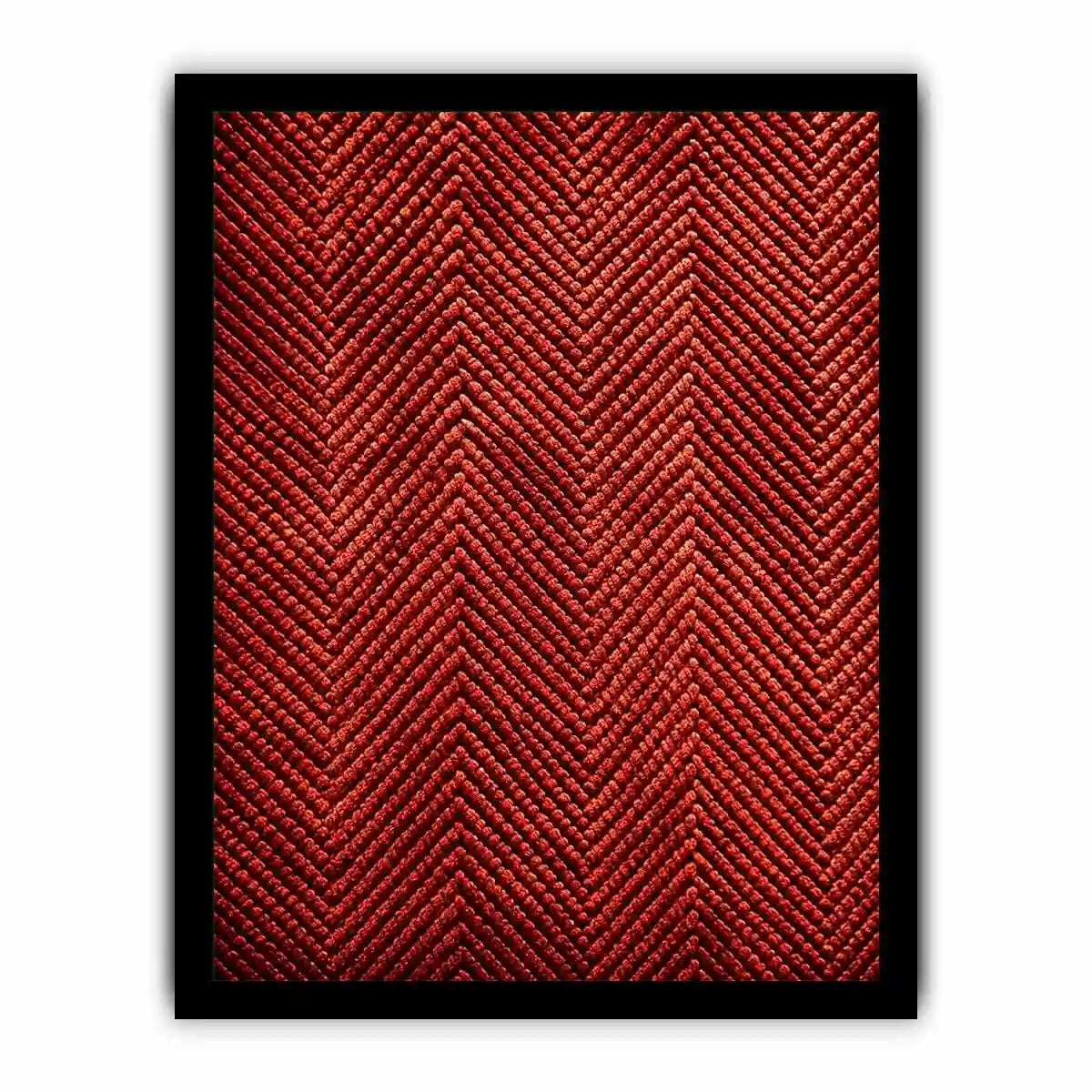 Textured herringbone in deep red