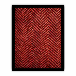 Textured herringbone in deep red