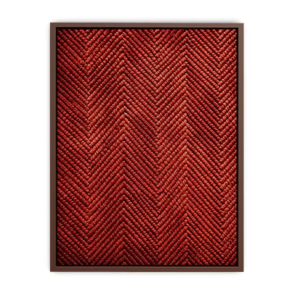 Textured herringbone in deep red