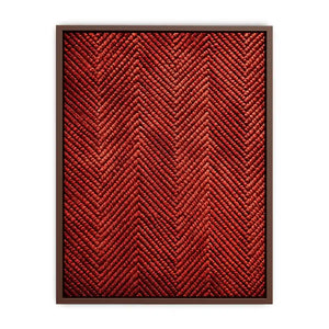 Textured herringbone in deep red