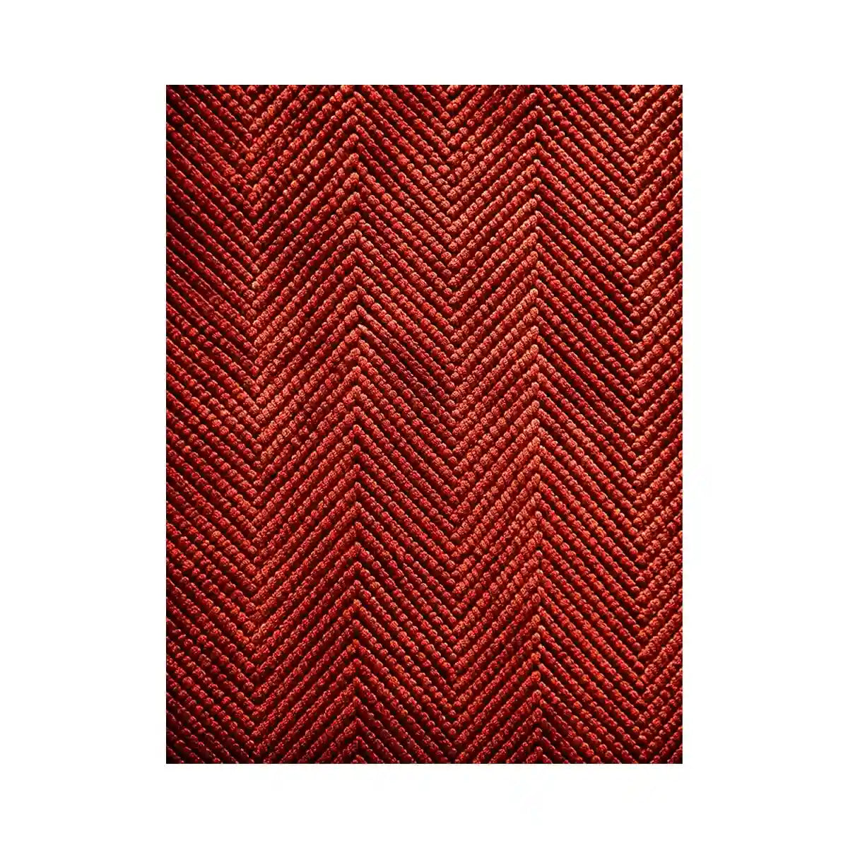 Textured herringbone in deep red