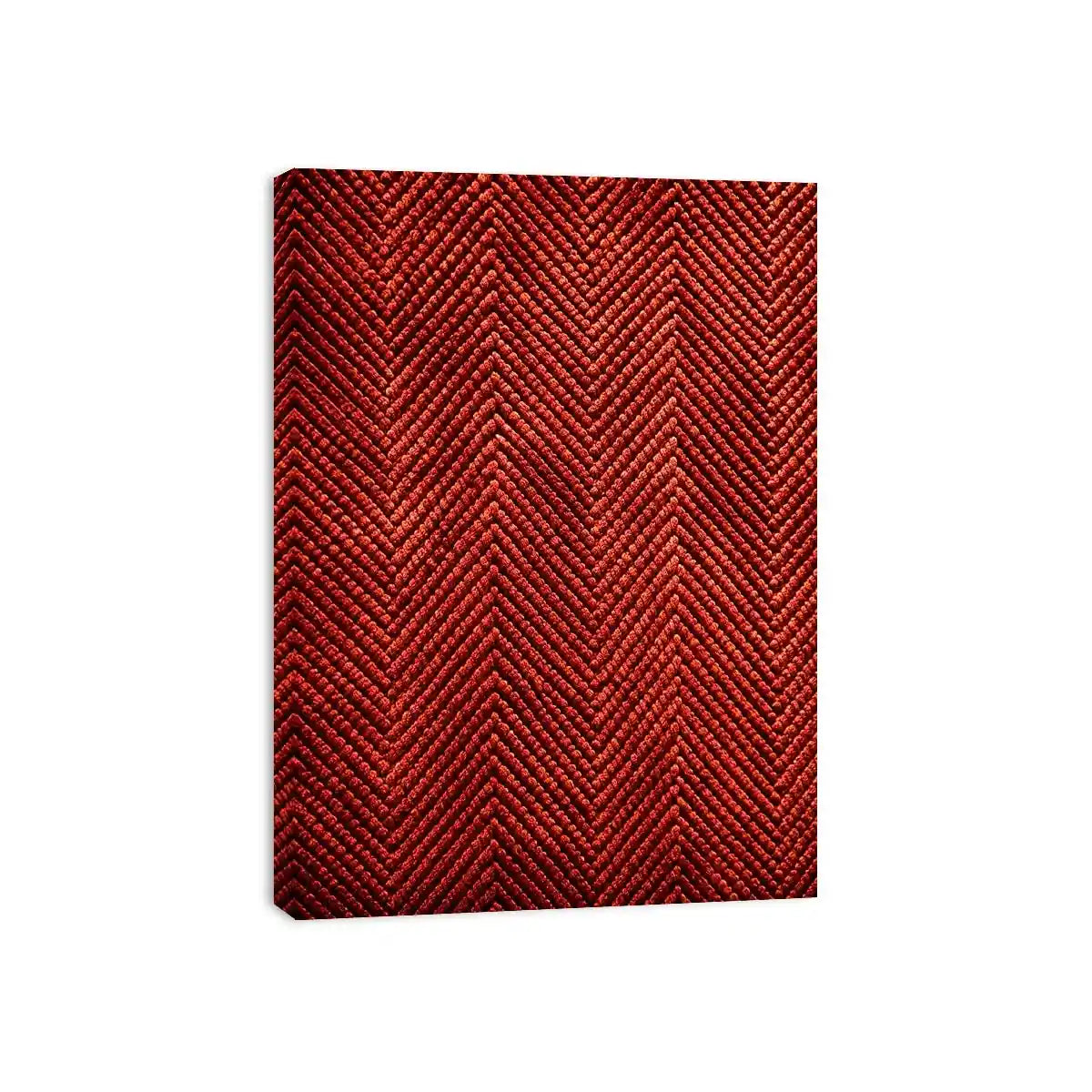 Textured herringbone in deep red
