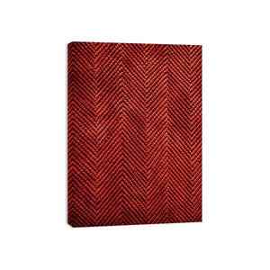Textured herringbone in deep red