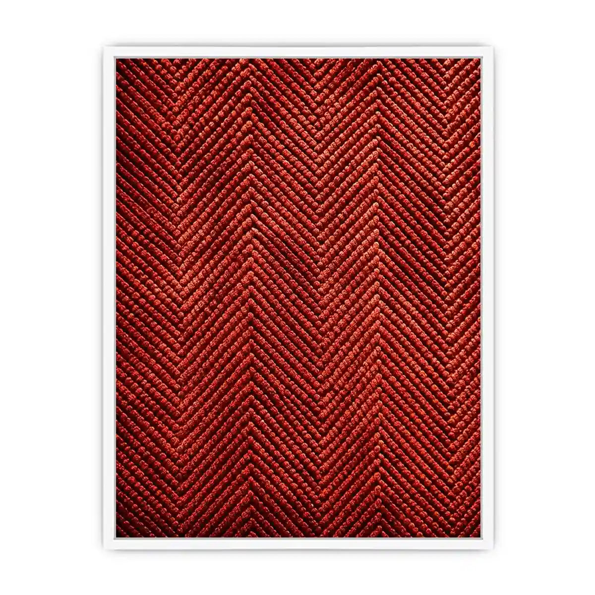 Textured herringbone in deep red