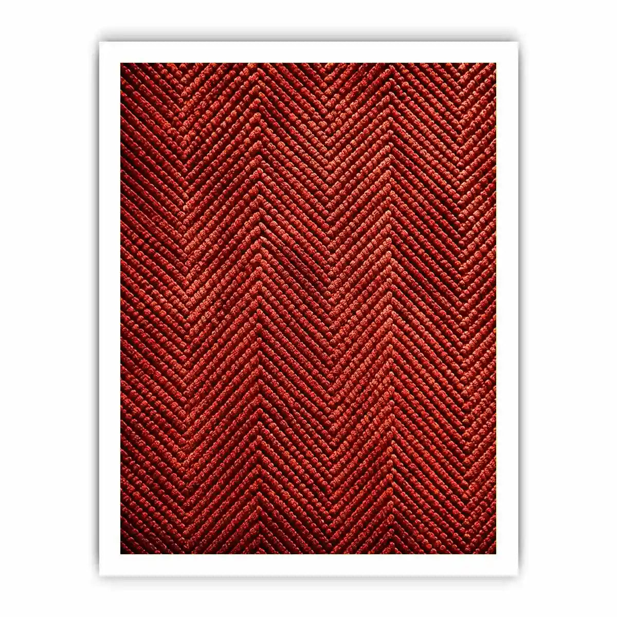 Textured herringbone in deep red
