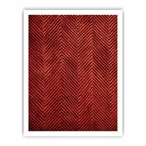 Textured herringbone in deep red