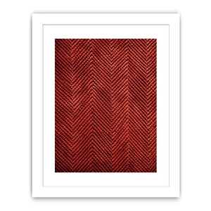 Textured herringbone in deep red