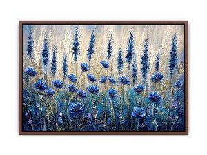 Abstract blue floral meadow in texture
