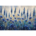 Abstract blue floral meadow in texture